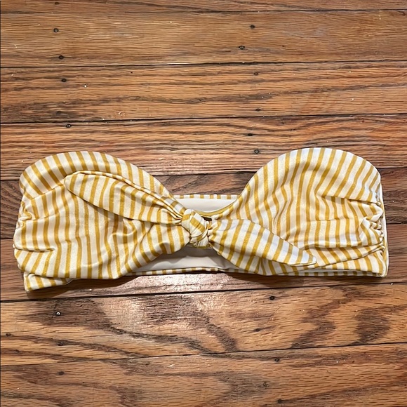 Tori Praver Yellow and White Striped Bikini - Picture 2 of 5